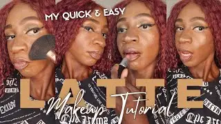 MY QUICK & EASY LATTE MAKEUP TUTORIAL💋😉👇 #lattemakeuplook #makeuplookfordarkskin