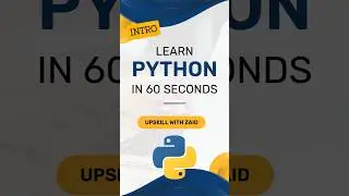 Learn python in 60 seconds in Hindi #python #upskillwithzaid #shorts