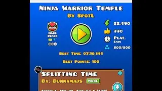 ''NINJA WARRIOR TEMPLE'' [HARD DEMON] (Geometry Dash)