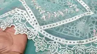 Fancy Lawn full embroidered shirt with chiken boring work. Full Emb khaadi net palu work dupatta.