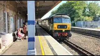 Class 47s on a Rail Tour passing Deal Station 11th August 2022