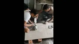 Kitchen Platform Design | Sink Slot Cutting in Kalinga Stone Kitchen Top | Kitchen platform Design