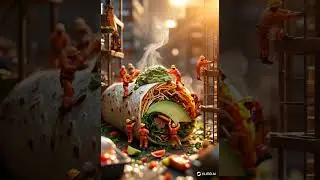 Dive into the mesmerizing world of miniature construction of rolls #ai #miniature