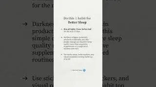 Do this simple habit for better sleep #habits #h&aacute;bitos #sleepbetter