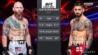 JOSH EMMETT VS ILIA TOPURIA FULL FIGHT UFC ON ABC 5