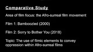 IB Comparative Study 2022 Exemplar (Level 6-7) (Sorry to Bother You and Bamboozled)