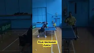 Improve your backhand punch multiballs repetition #moberlyttc #tabletenniscoach #sherwinremata