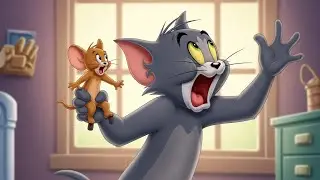 Cute Winter Friendship – Cat and Mouse Cartoon