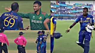 Biggest Drama Angelo Mathews given out for coming to bat 3 minutes late during SLvsBan match |