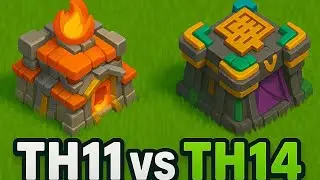 CLASH OF CLANS , TH11 vs Th14          2 Stars attack strategy .