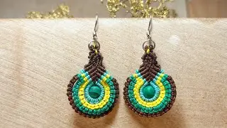 Macrame earrings | DIY easy tutorial | Step by step video