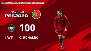 PES 2020 PORTUGAL NATIONAL TEAM SELECTION MAX RATING 20 JULY CONFIRMED.