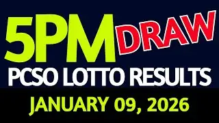 Lotto Result Today 5pm draw January 09, 2026 PCSO