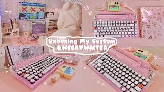 Unboxing My Channel Theme Color QWERKYWRITER | Pink Ombr&eacute; Retro Mechanical Typewriter For Journaling
