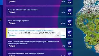 Damage opponents within 30 meters using the E-11 Blaster Rifle - Fortnite