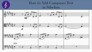 How to Add Composer Text in Sibelius