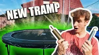 I GOT A CRAZY NEW BACKYARD TRAMPOLINE! *INSANE BOUNCE*