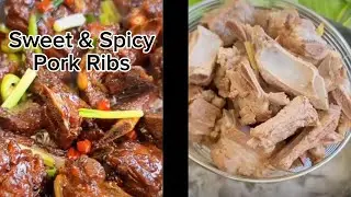 SWEET & SPICY PORK RIBS RECIPE | Panlasang Pinoy
