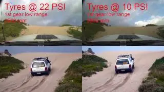 22PSI Vs 10PSI Tyre Pressure Comparison on Sand Dune.