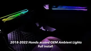 Установка комплекта подсветки салона Honda Accord 2018-2022 гг.