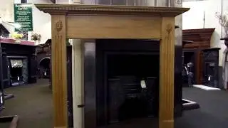 Britain`s Heritage RPS 32   Floret Large Pine Mantel Fireplace Surround