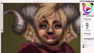 Watch Me Paint: Horned Girl (WIP - Long Version)