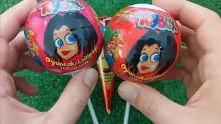 ASMR Most Popular Candys / some lots of colorful rainbow lollipop candy / unpacking chocolate eat
