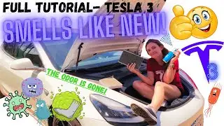 My TESLA Smells New Again! (FULL TUTORIAL/ Exploring HVAC System)