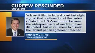 Curfew lifted in Columbus