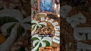 Boodle Fight 💜 #shorts #shortvideo #shortsfeed #boodlefight #island #siargao #travel #philippines