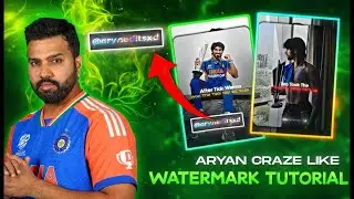 Aryan Craze Like Watermark Tutorial 🔥| In Alight motion ✨
