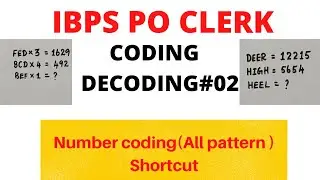 Coding Decoding reasoning(Number coding)#2#All pattern
