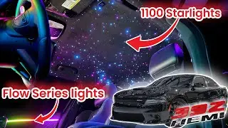 КАК УСТАНОВИТЬ ОПТОВОЛОКНО ОБИТАТЕЛЬНЫЕ ФАРЫ STARLIGHTS И ПОДСВЕТКИ НА DODGE CHARGER 392!!!