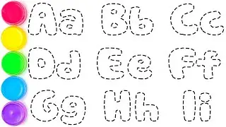 Phonics Song Alphabet Capital and Small, Easy Draw and Paint Alphabet Aa to Zz, Art