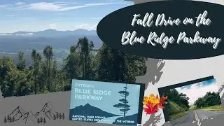 Fall Drive on the Blue Ridge Parkway. Driving through the blue ridge mountains Afton to Asheville