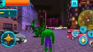 Green Monster Incredible Hulk Crime City Fight | Flying Green Hulk Rescue - Android GamePlay HD