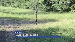 Lawrence County burning cross