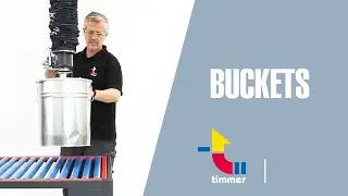 Timmer vacuum hose lifter - buckets, two-hand operation