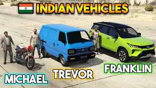 GTA 5 : FRANKLIN VS MIACHEL VS TREVOR (INDIAN VEHICLES)