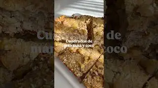 Cuadrados de manzana y coco 🍎🥥 Sin harina y sin az&uacute;car #budin #manzana #coco #cocinafacil #cook