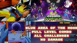 Marvel Cosmic Invasion Level 6 No Damage All Challenges Blue Area of the Moon (Nova Wolverine)