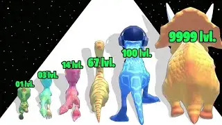 Dino Evolution Run 3D - Level Up Dinosaur Max Level Gameplay (Dino Hole 3D)