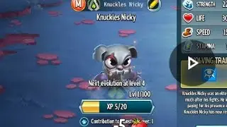 HATCHING AND LEVELING UP KNUCKLES NICKY IN MONSTER LEGENDS
