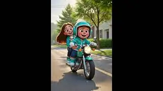 He Picked His Girlfriend on Bike 😍 | Cute AI Love Story | Bike Ride to KFC 🍔🏍️