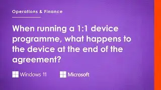 When Running A 1:1 Device Programme, What Happens To The Device At The End Of The Agreement?