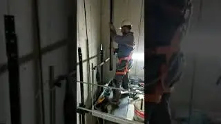 Asansör montaj vinci ile ray koymak