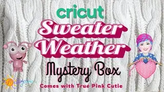 Новый набор Cricut Sweater Weather Mystery Box с милой розовой игрушкой в ​​комплекте.