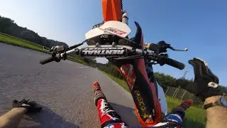 KTM 250 SXF wheelie brutal crash
