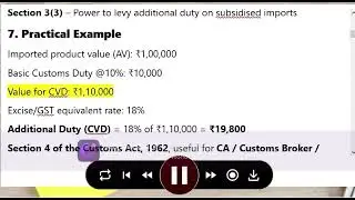The Custom Act, 1962 &ndash; Brief Summary(Section 1 to 25) - (IN ENGLISH)