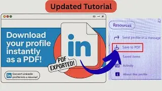 How To Download LinkedIn Profile As A PDF | New Update